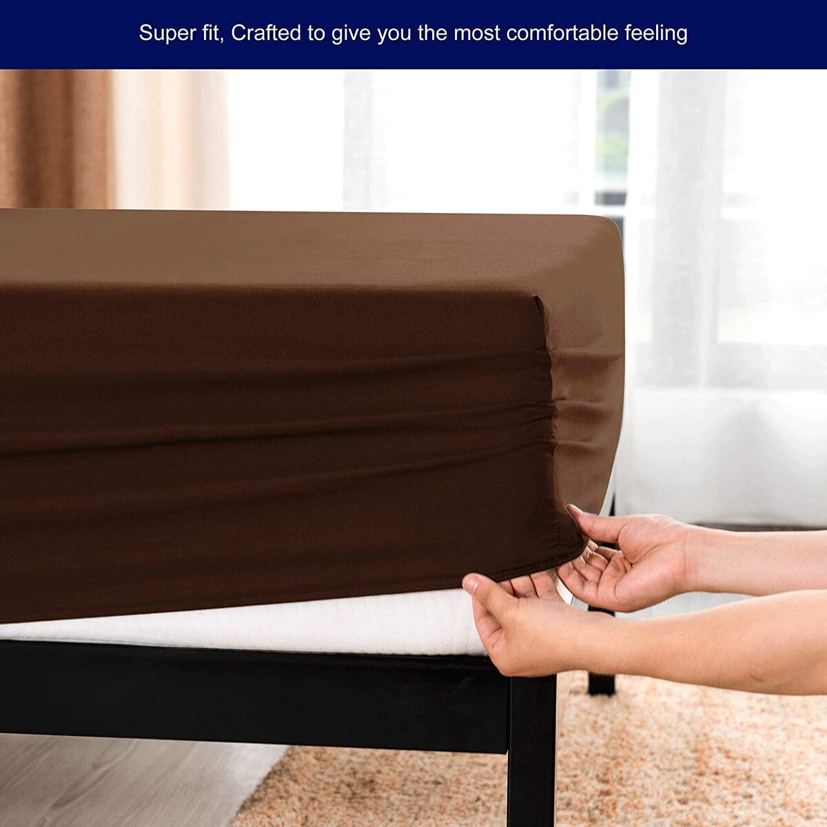 Subrtex Premium Microfiber 15-inch Deep Pocket Fitted Sheet