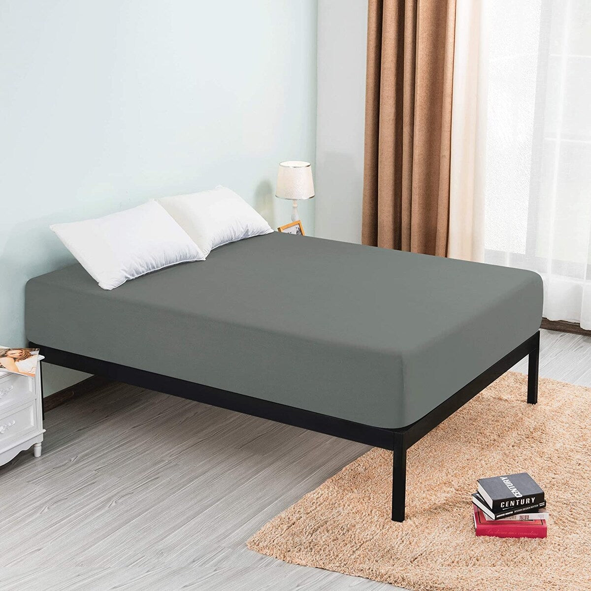 Subrtex Premium Microfiber 15-inch Deep Pocket Fitted Sheet