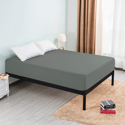 Subrtex Premium Microfiber 15-inch Deep Pocket Fitted Sheet