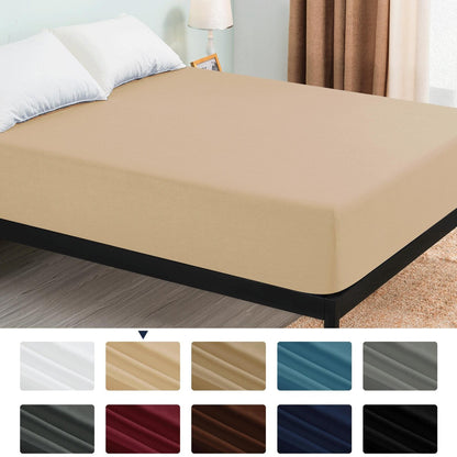 Subrtex Premium Microfiber 15-inch Deep Pocket Fitted Sheet