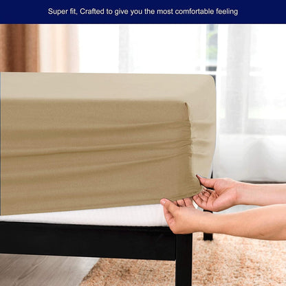 Subrtex Premium Microfiber 15-inch Deep Pocket Fitted Sheet