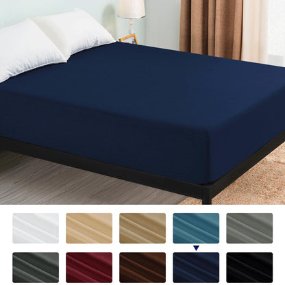 Subrtex Premium Microfiber 15-inch Deep Pocket Fitted Sheet