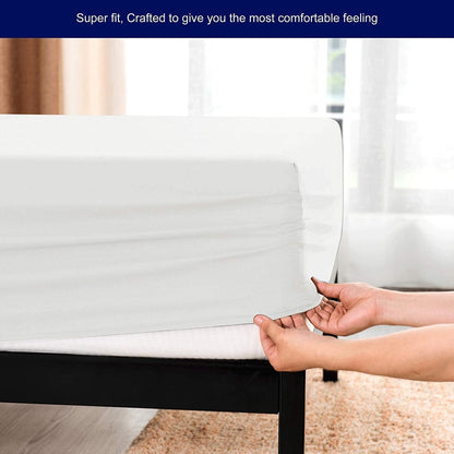 Subrtex Premium Microfiber 15-inch Deep Pocket Fitted Sheet