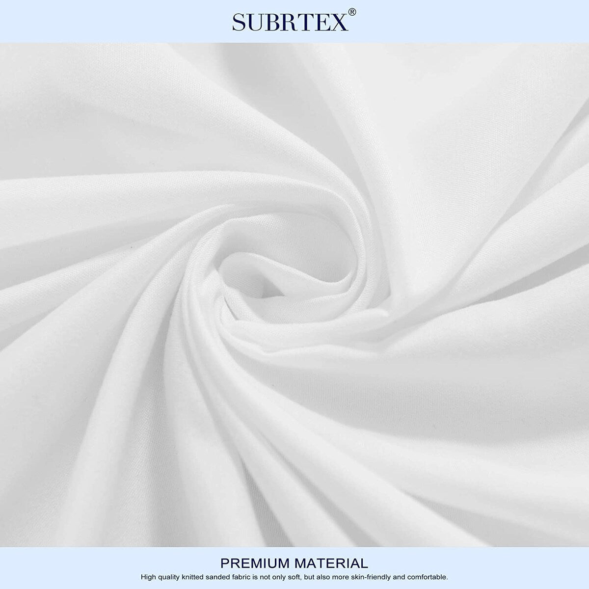 Subrtex Premium Microfiber 15-inch Deep Pocket Fitted Sheet