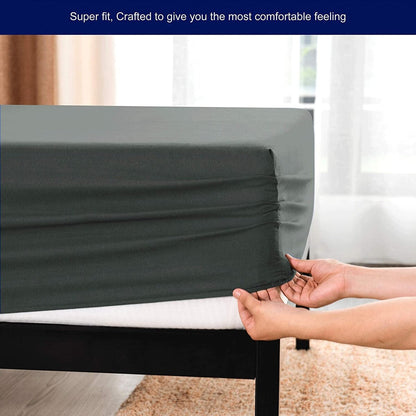 Subrtex Premium Microfiber 15-inch Deep Pocket Fitted Sheet