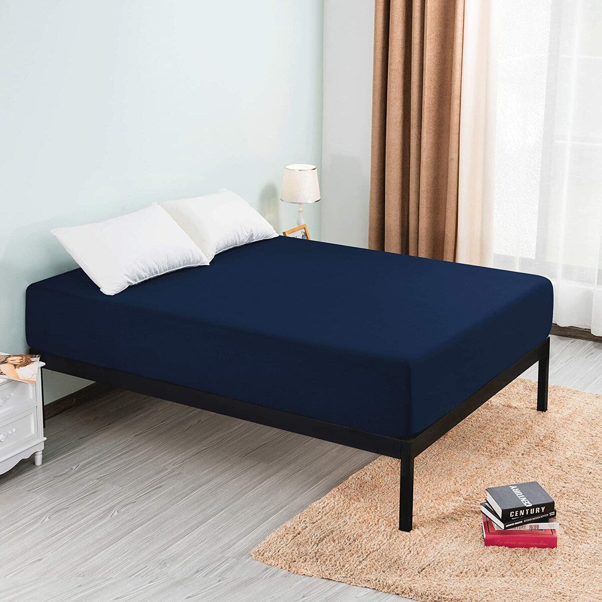 Subrtex Premium Microfiber 15-inch Deep Pocket Fitted Sheet