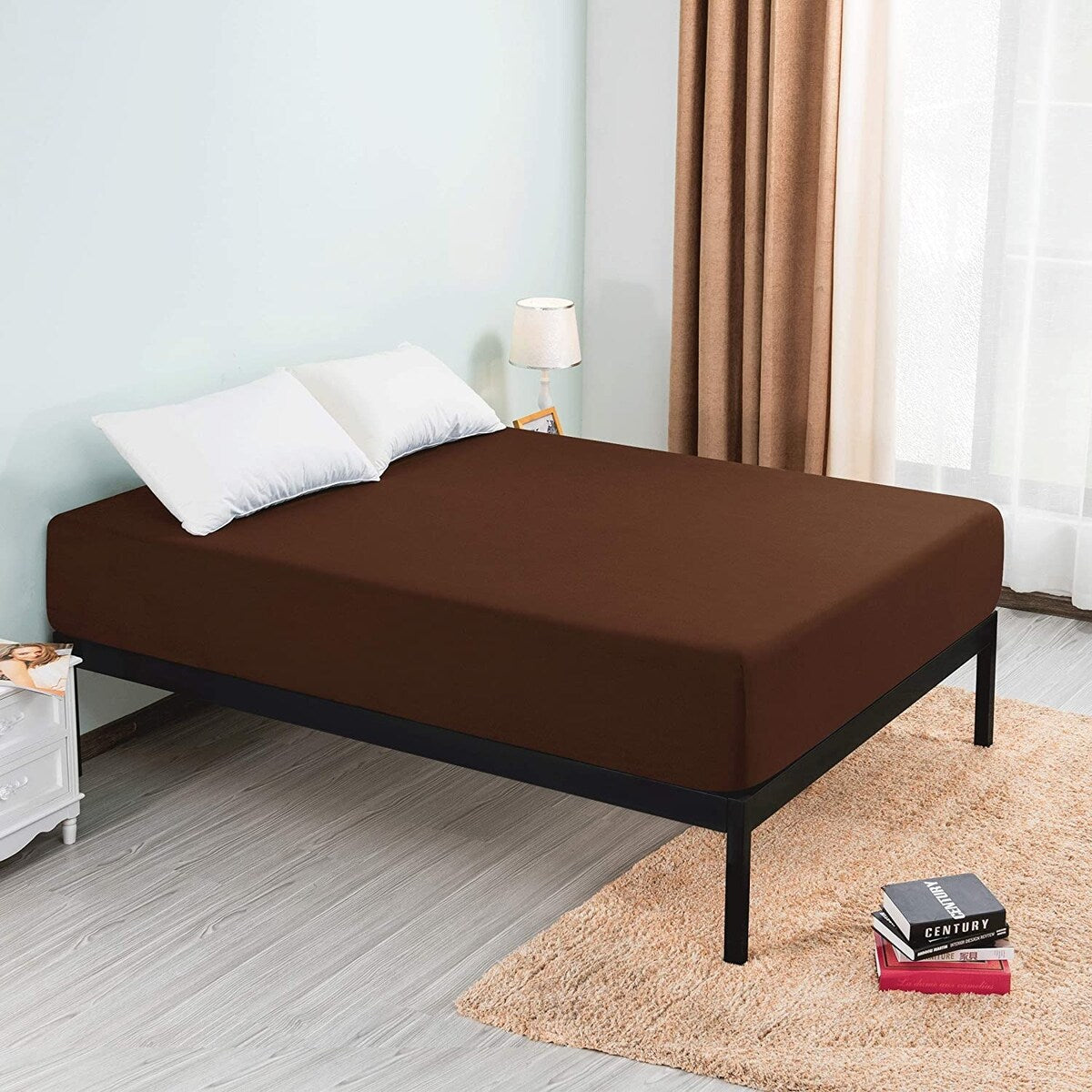 Subrtex Premium Microfiber 15-inch Deep Pocket Fitted Sheet