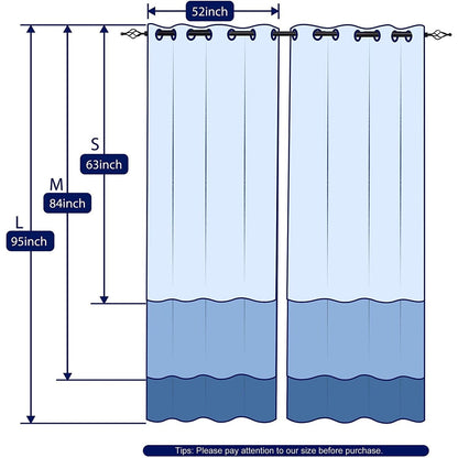 Subrtex Printed 2 Piece Panels Blackout Curtains Colorful Window Drapes