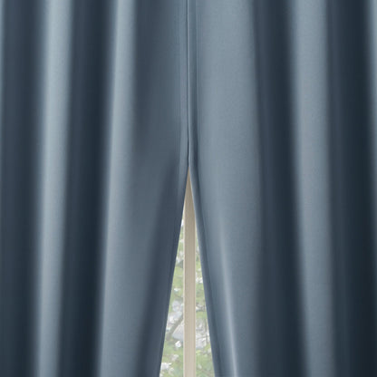 Sun Zero Aria 2-pack Magnetic Closure Theater Grade Total Blackout Back Tab 2-Piece Curtain Panel Pair