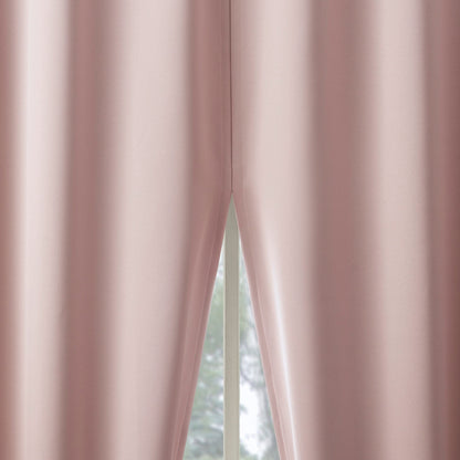 Sun Zero Aria 2-pack Magnetic Closure Theater Grade Total Blackout Back Tab 2-Piece Curtain Panel Pair