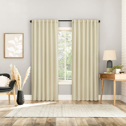 Sun Zero Aria 2-pack Magnetic Closure Theater Grade Total Blackout Back Tab 2-Piece Curtain Panel Pair