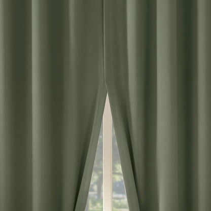 Sun Zero Aria 2-pack Magnetic Closure Theater Grade Total Blackout Back Tab 2-Piece Curtain Panel Pair