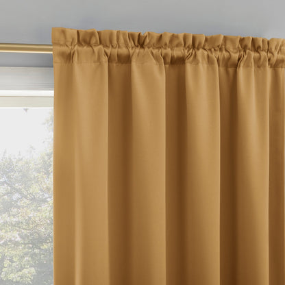 Sun Zero Hayden Energy Saving Blackout Rod Pocket 1-Piece Curtain Panel, Single Panel