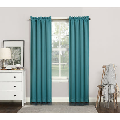 Sun Zero Hayden Energy Saving Blackout Rod Pocket 1-Piece Curtain Panel, Single Panel