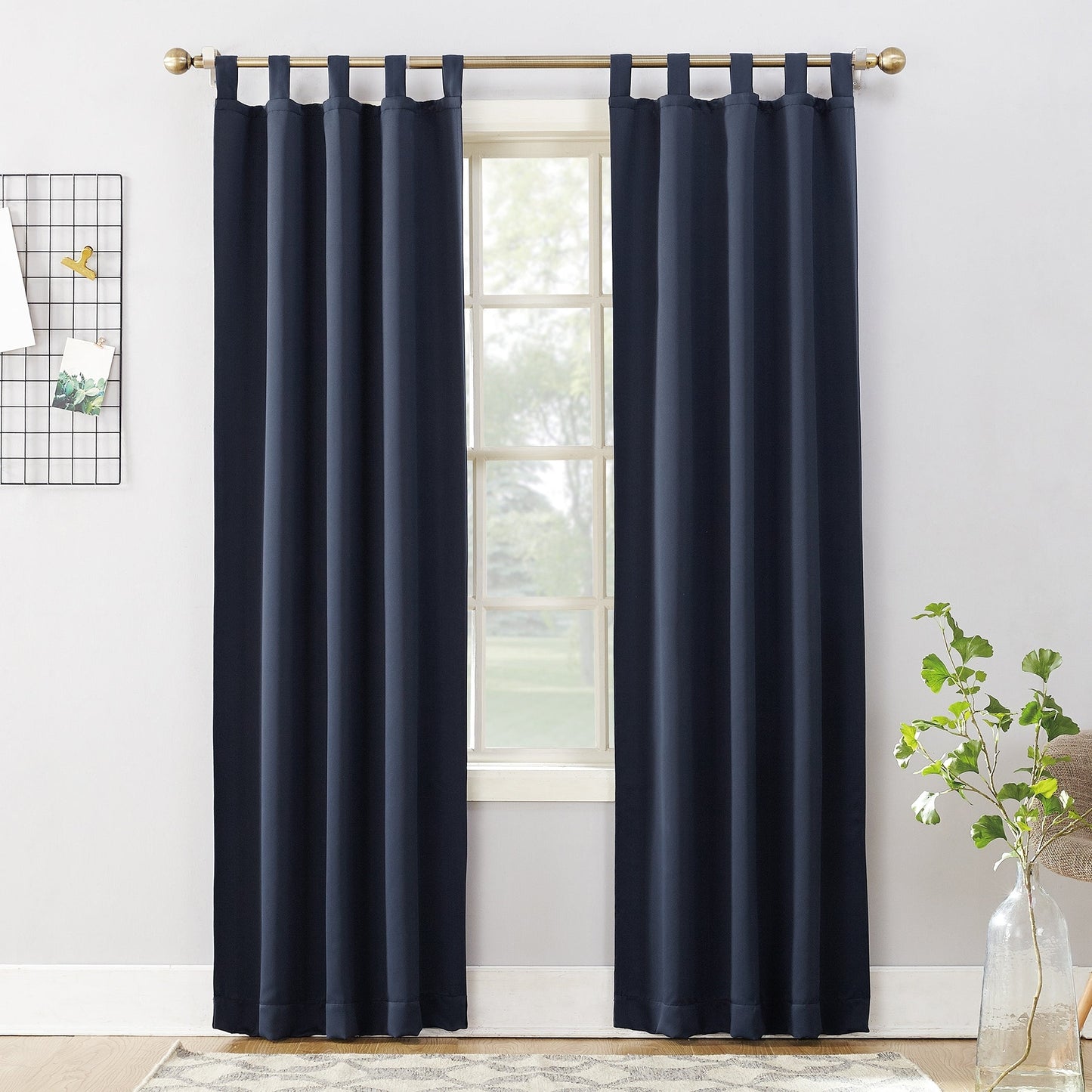 Sun Zero Hayden Energy Saving Blackout Tab Top 1-Piece Curtain Panel, Single Panel