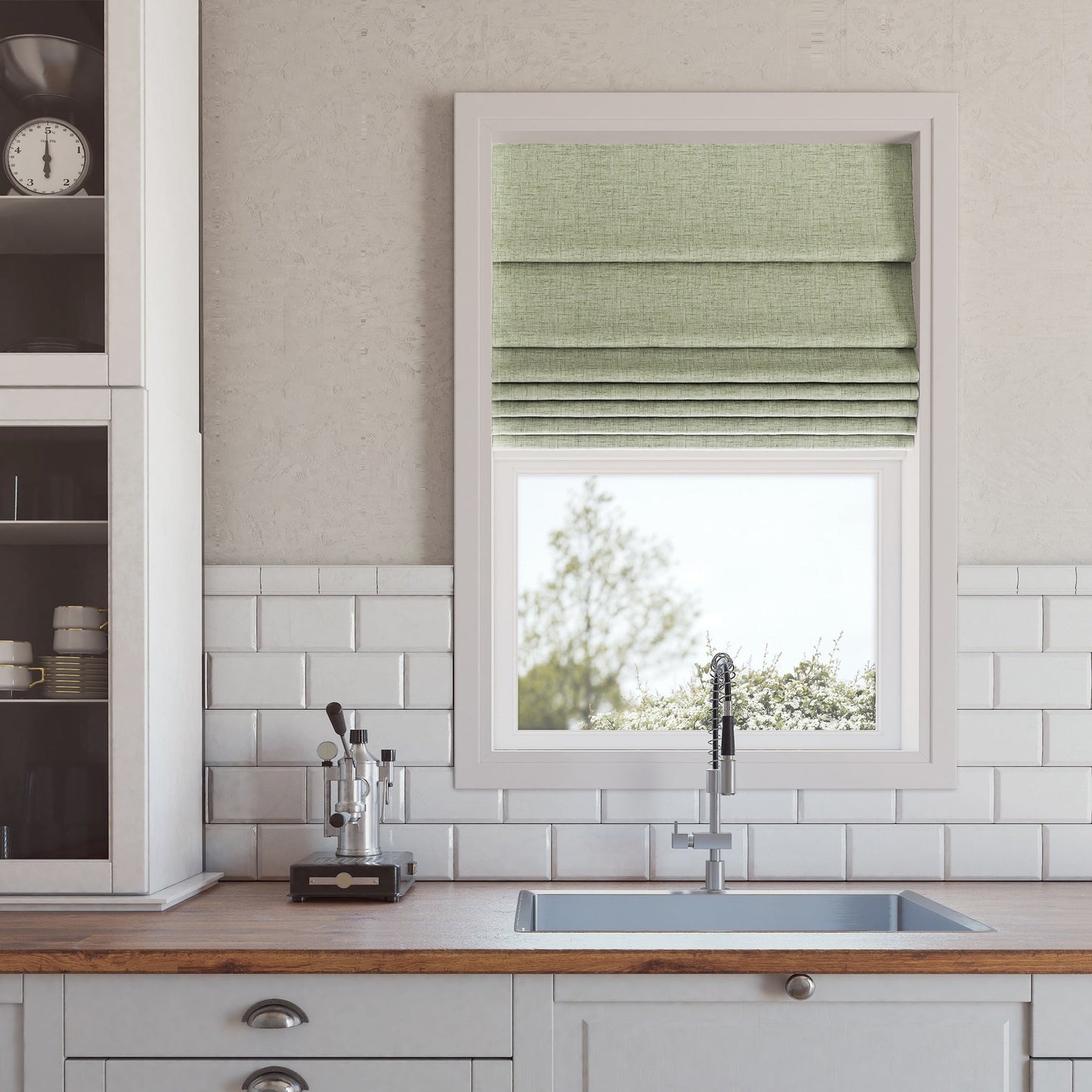 Sun Zero Somerton Textured Total Blackout Cordless Roman Shade