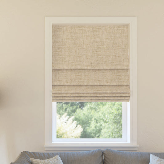 Sun Zero Somerton Textured Total Blackout Cordless Roman Shade