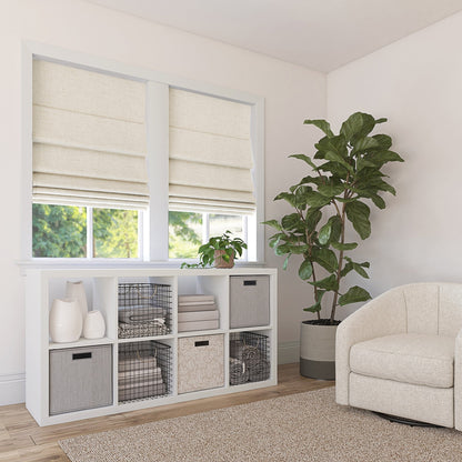 Sun Zero Somerton Textured Total Blackout Cordless Roman Shade