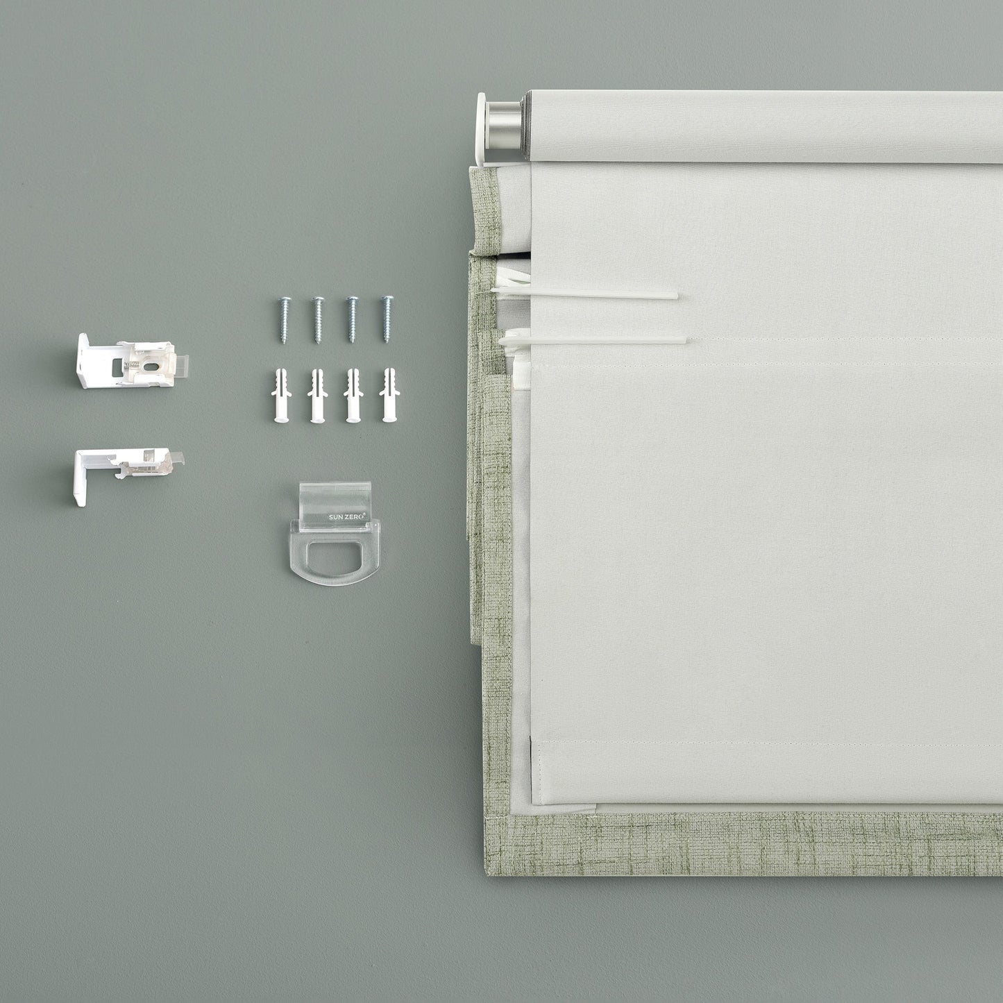 Sun Zero Somerton Textured Total Blackout Cordless Roman Shade