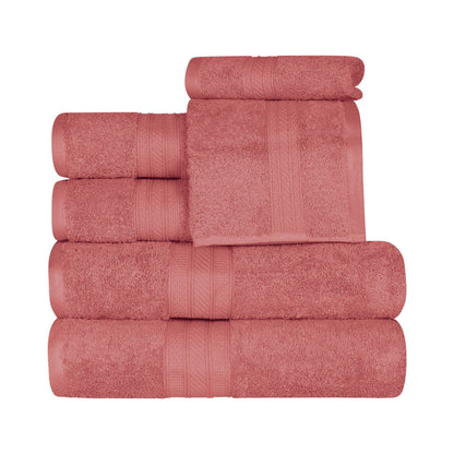 Superior 6-piece Plush Long Staple Combed Cotton Towel Set