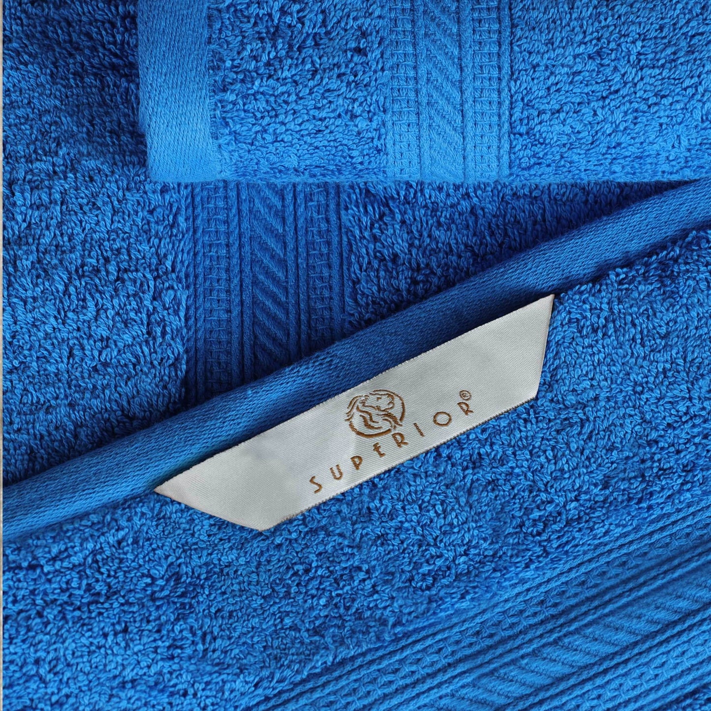 Superior 6-piece Plush Long Staple Combed Cotton Towel Set