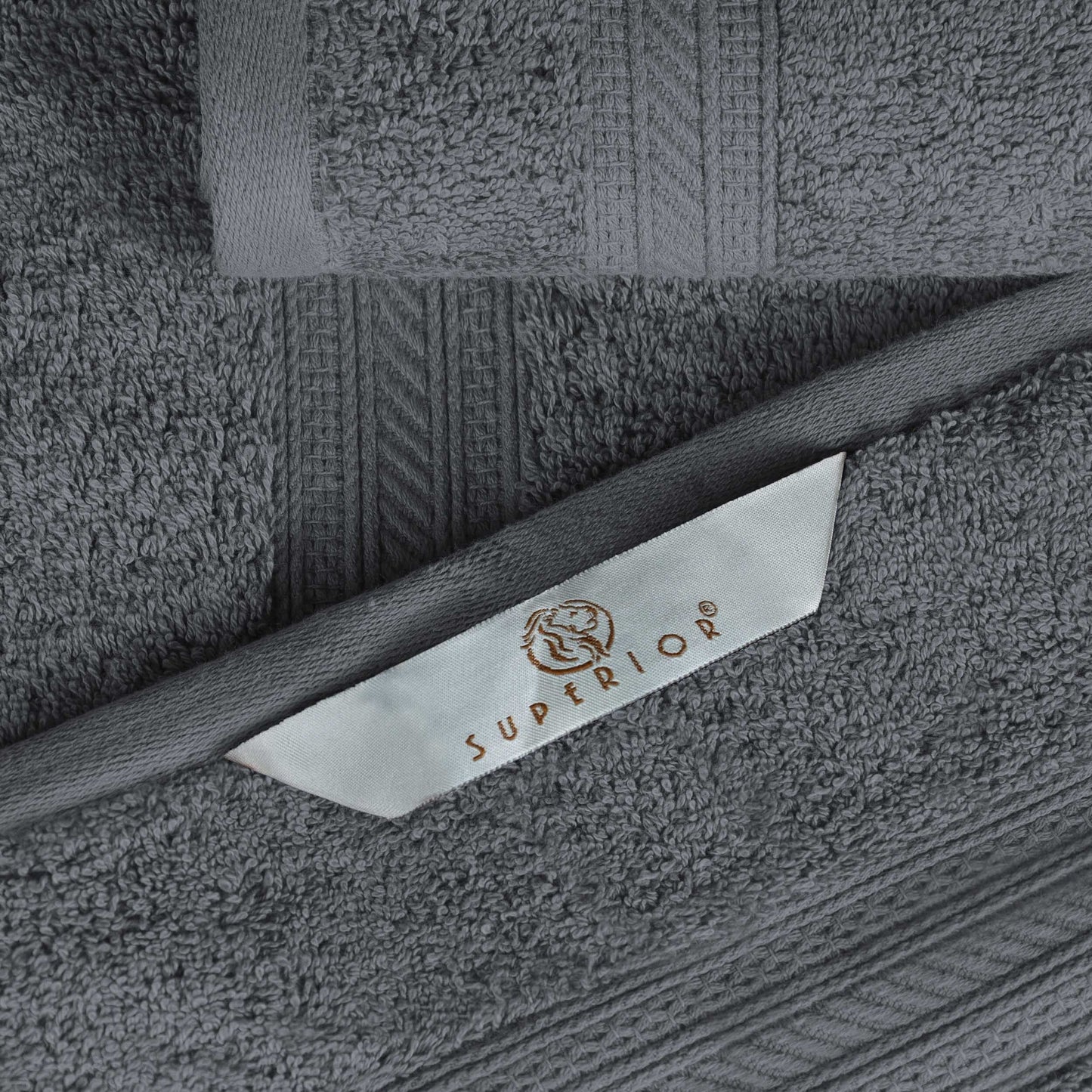 Superior 6-piece Plush Long Staple Combed Cotton Towel Set