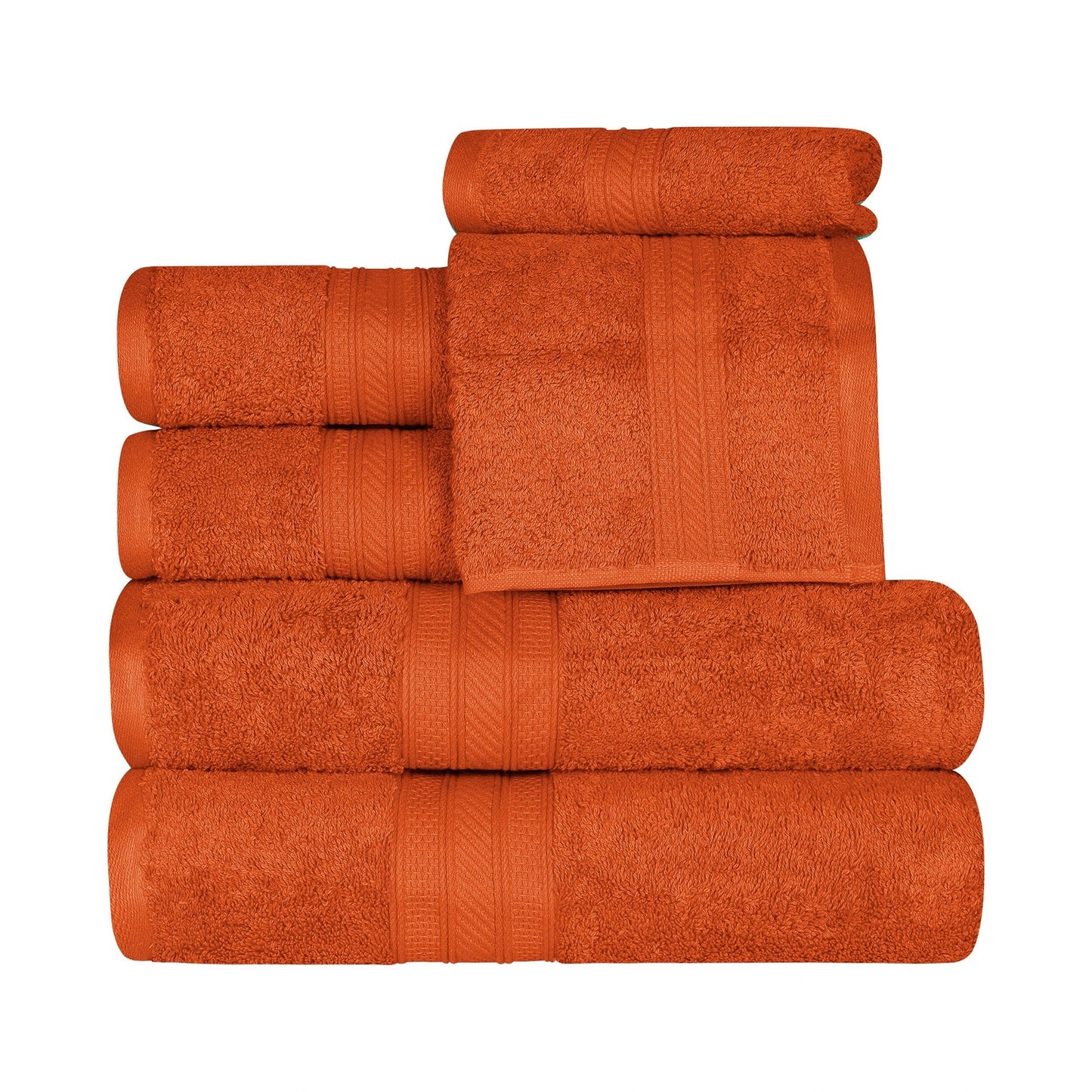 Superior 6-piece Plush Long Staple Combed Cotton Towel Set