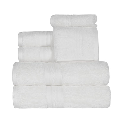 Superior 6-piece Plush Long Staple Combed Cotton Towel Set