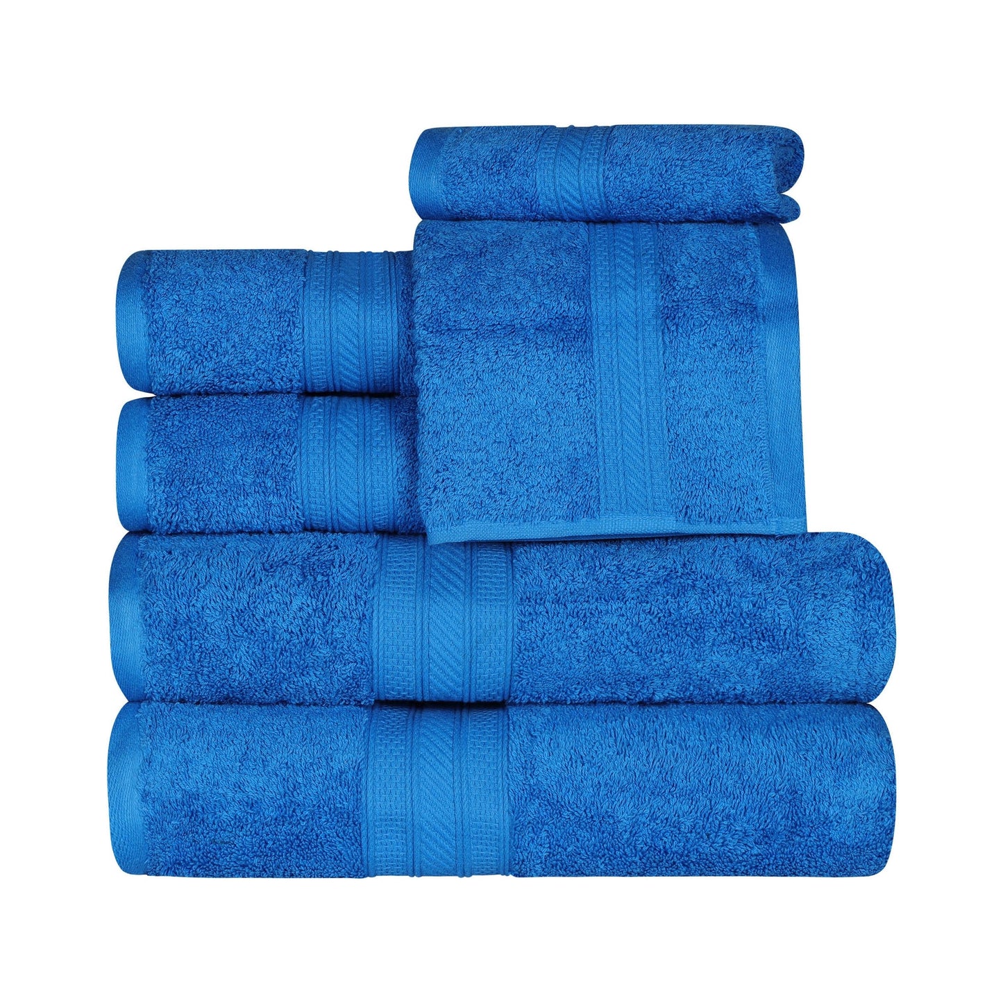 Superior 6-piece Plush Long Staple Combed Cotton Towel Set