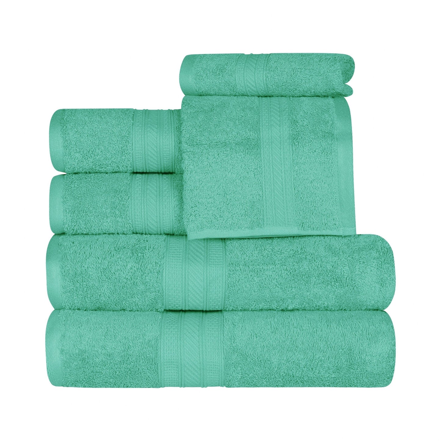 Superior 6-piece Plush Long Staple Combed Cotton Towel Set