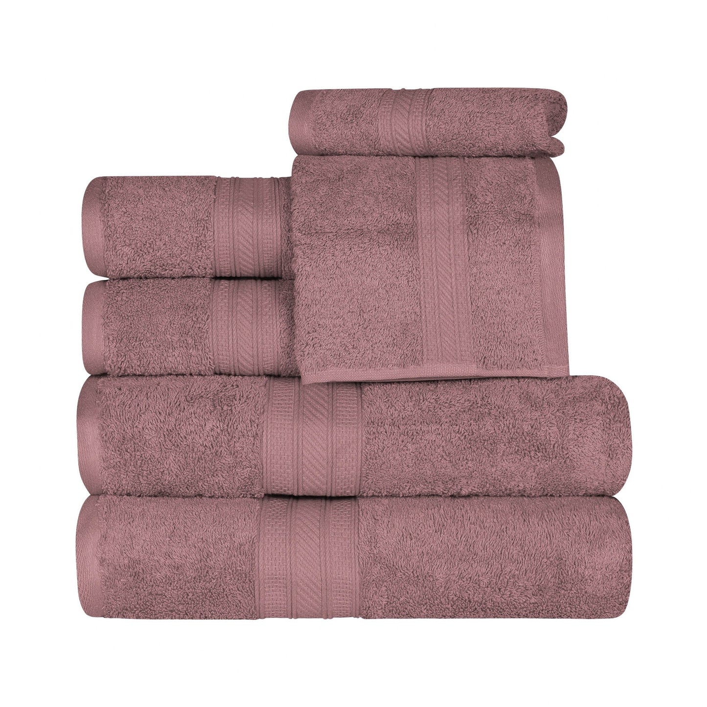 Superior 6-piece Plush Long Staple Combed Cotton Towel Set