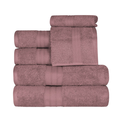 Superior 6-piece Plush Long Staple Combed Cotton Towel Set