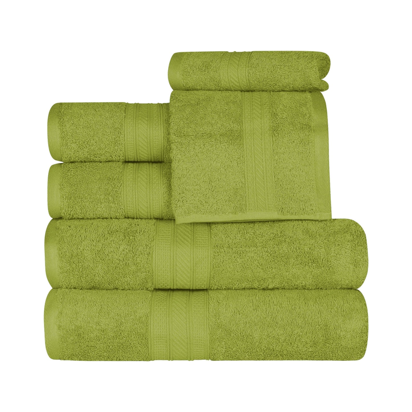 Superior 6-piece Plush Long Staple Combed Cotton Towel Set