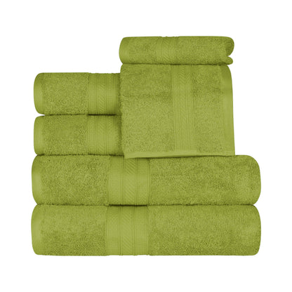 Superior 6-piece Plush Long Staple Combed Cotton Towel Set