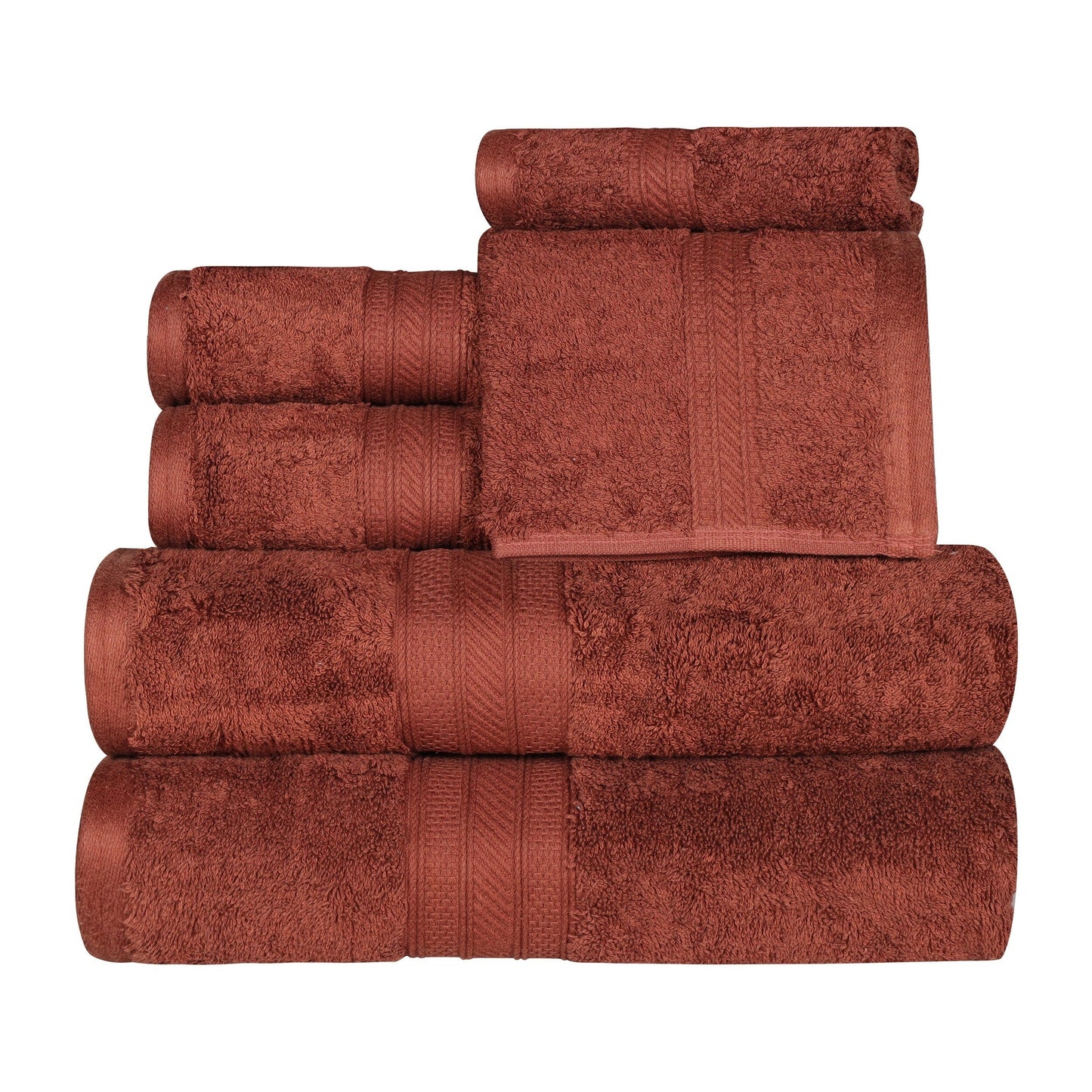 Superior 6-piece Plush Long Staple Combed Cotton Towel Set