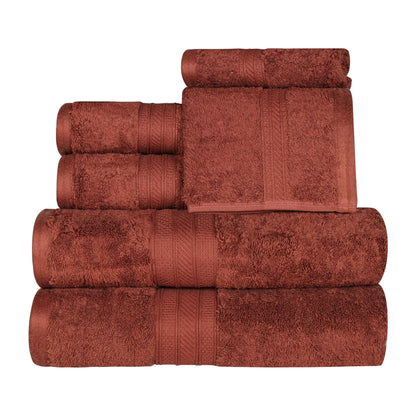 Superior 6-piece Plush Long Staple Combed Cotton Towel Set