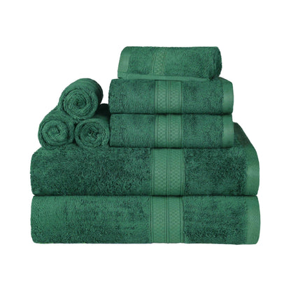 Superior 8 Piece Bath Towel Set, Rayon From Bamboo and Cotton