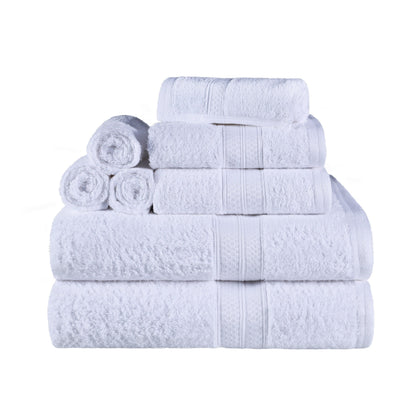 Superior 8 Piece Bath Towel Set, Rayon From Bamboo and Cotton