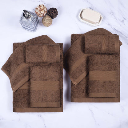 Superior 8 Piece Bath Towel Set, Rayon From Bamboo and Cotton