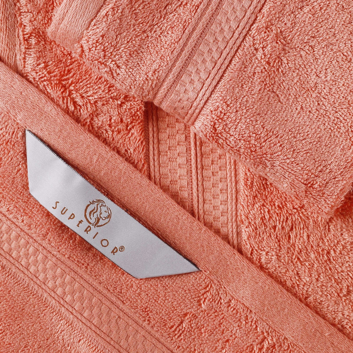 Superior 8 Piece Bath Towel Set, Rayon From Bamboo and Cotton