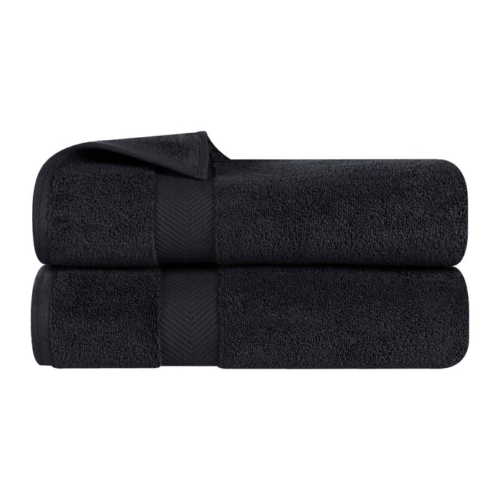 Superior Absorbent Zero Twist Cotton Bath Towel (Set of 2)