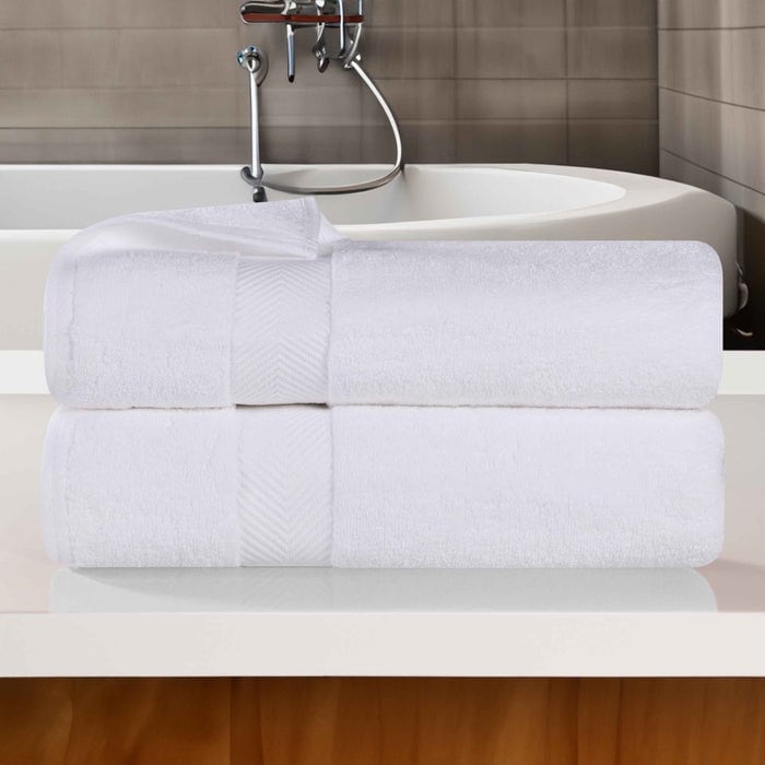 Superior Absorbent Zero Twist Cotton Bath Towel (Set of 2)