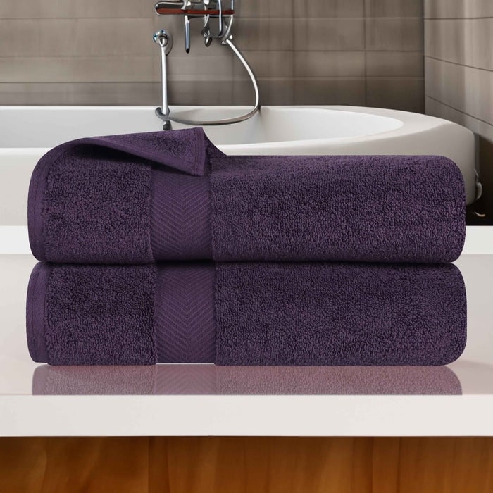 Superior Absorbent Zero Twist Cotton Bath Towel (Set of 2)