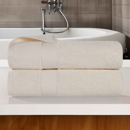 Superior Absorbent Zero Twist Cotton Bath Towel (Set of 2)