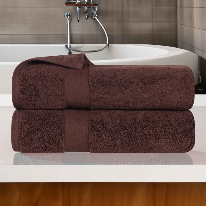 Superior Absorbent Zero Twist Cotton Bath Towel (Set of 2)