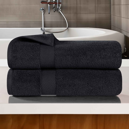 Superior Absorbent Zero Twist Cotton Bath Towel (Set of 2)