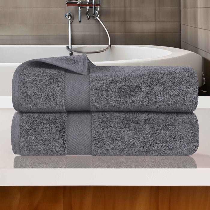 Superior Absorbent Zero Twist Cotton Bath Towel (Set of 2)