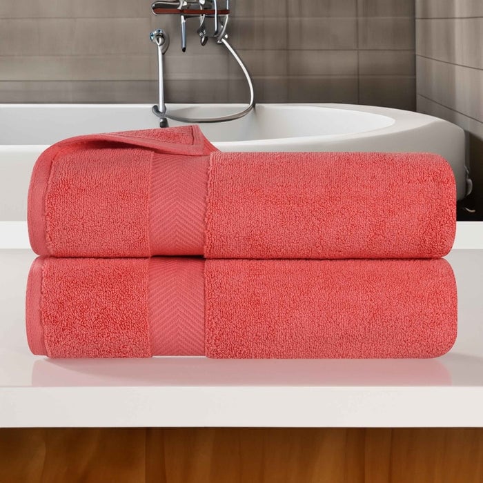 Superior Absorbent Zero Twist Cotton Bath Towel (Set of 2)