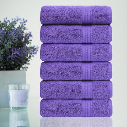Superior Cotton 600 GSM Hand Towels 18x28 Inch by Ample Decor - 6 Pcs