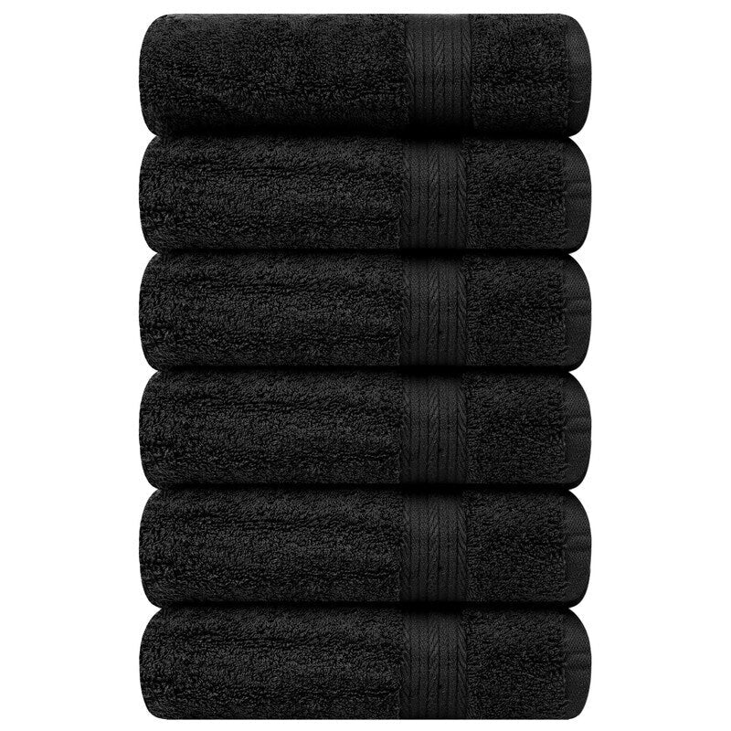 Superior Cotton 600 GSM Hand Towels 18x28 Inch by Ample Decor - 6 Pcs